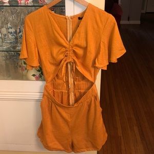 NEW Nasty Gal orange romper